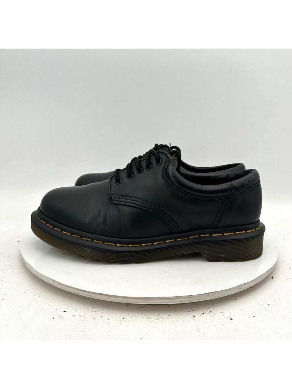 Dr. Martens 8053 Quad Men Size 6 Black Polished Smooth leather 5 Eye Derby Shoes
